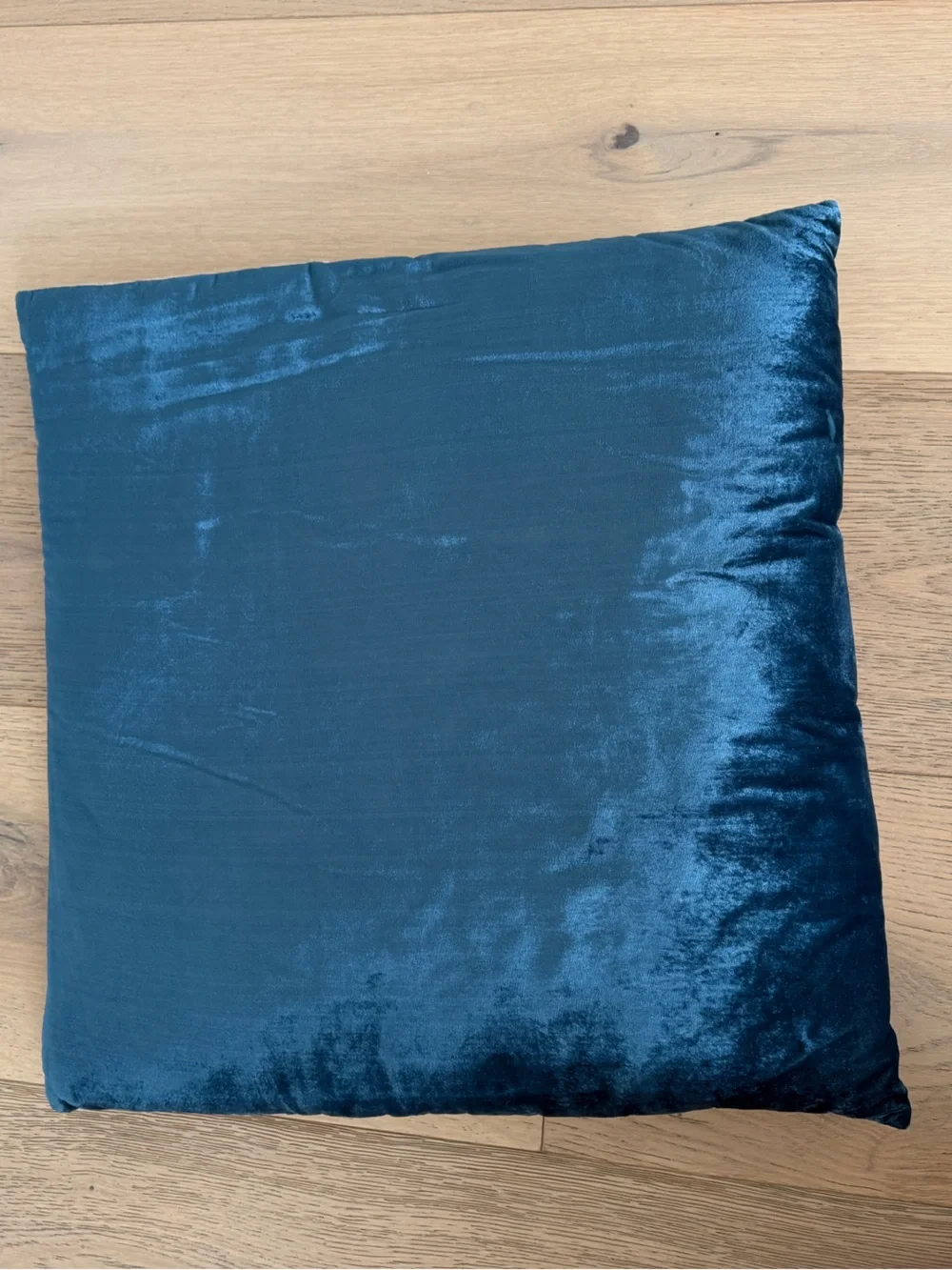 West Elm Teal Zippered Velvet Pillow Cover